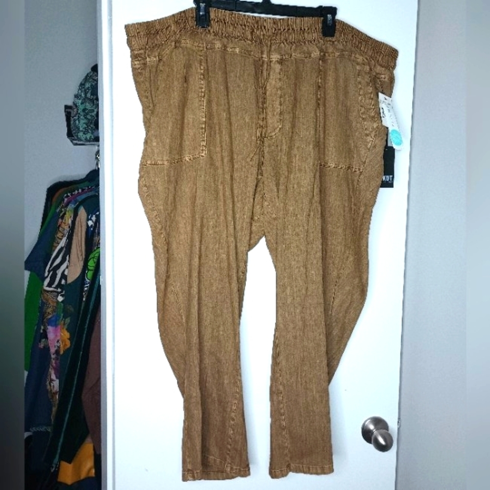 KUT FROM THE KLOTH Bronze Brown Drawstring Lightweight Pants